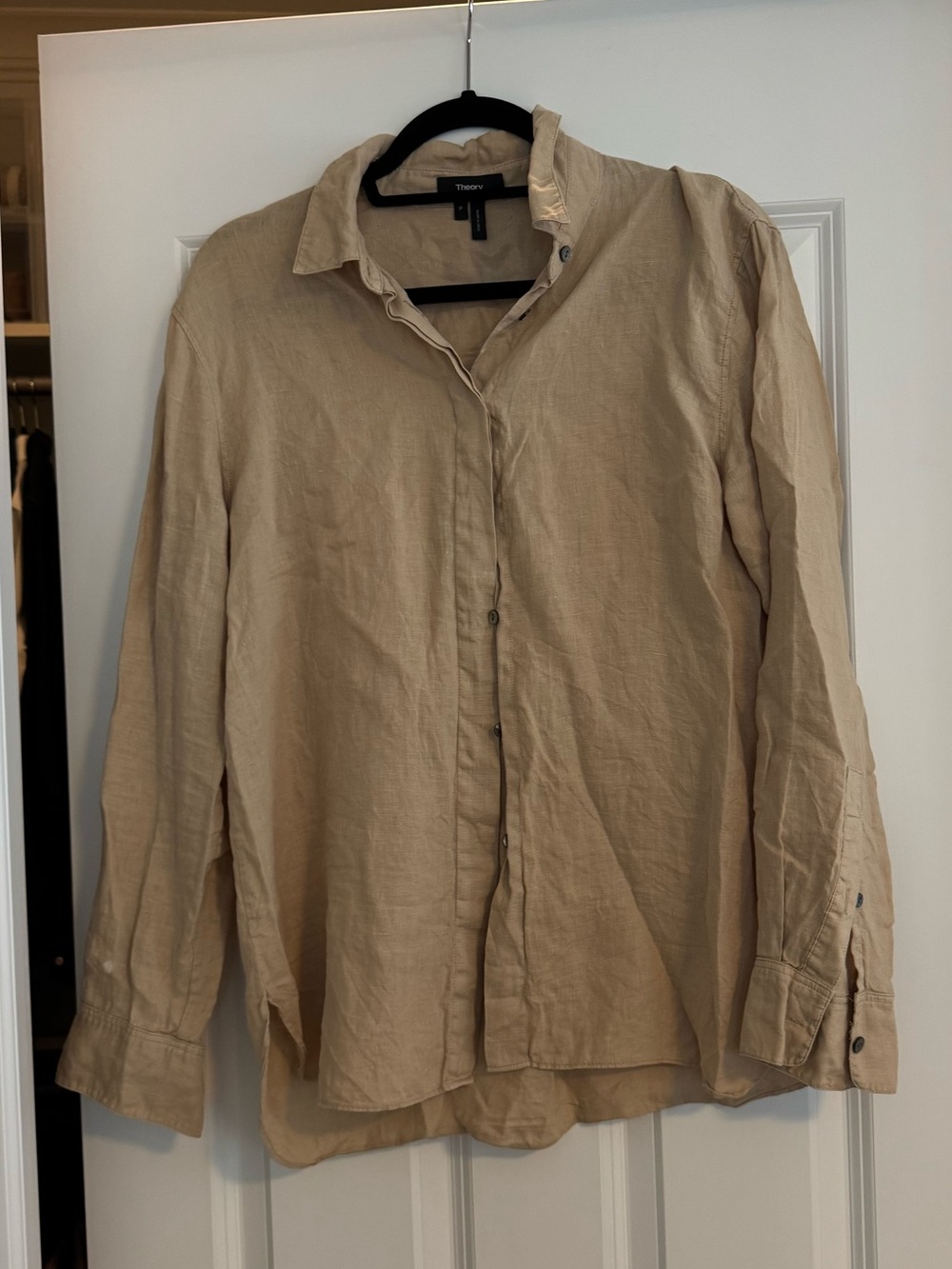 Theory Linen Button Down Shirt